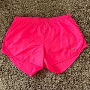 Neon pink Nike dri-fit running short